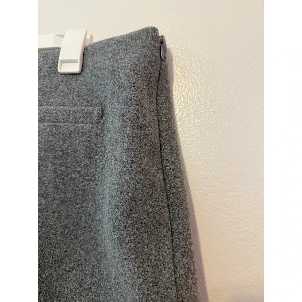 A New Day Womens Gray Wool Blend Mini Skirt Size 16 NWT A-Line Side Zip Pocket